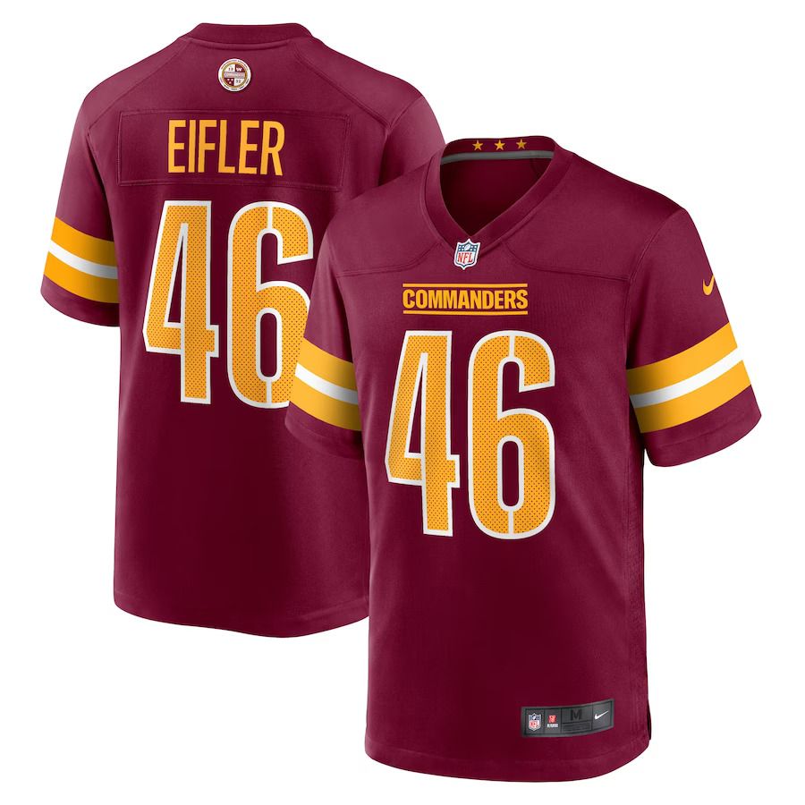 Men Washington Commanders #46 Milo Eifler Nike Burgundy Game Player NFL Jersey